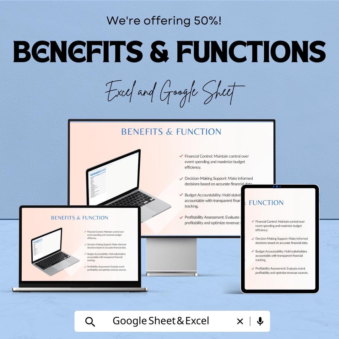 Event Budget Template | Event Planning Budget Planner | Wedding Budget Spreadsheet | Party Expense Tracker | Editable Template