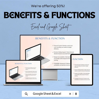 Event Budget Template | Event Planning Budget Planner | Wedding Budget Spreadsheet | Party Expense Tracker | Editable Template
