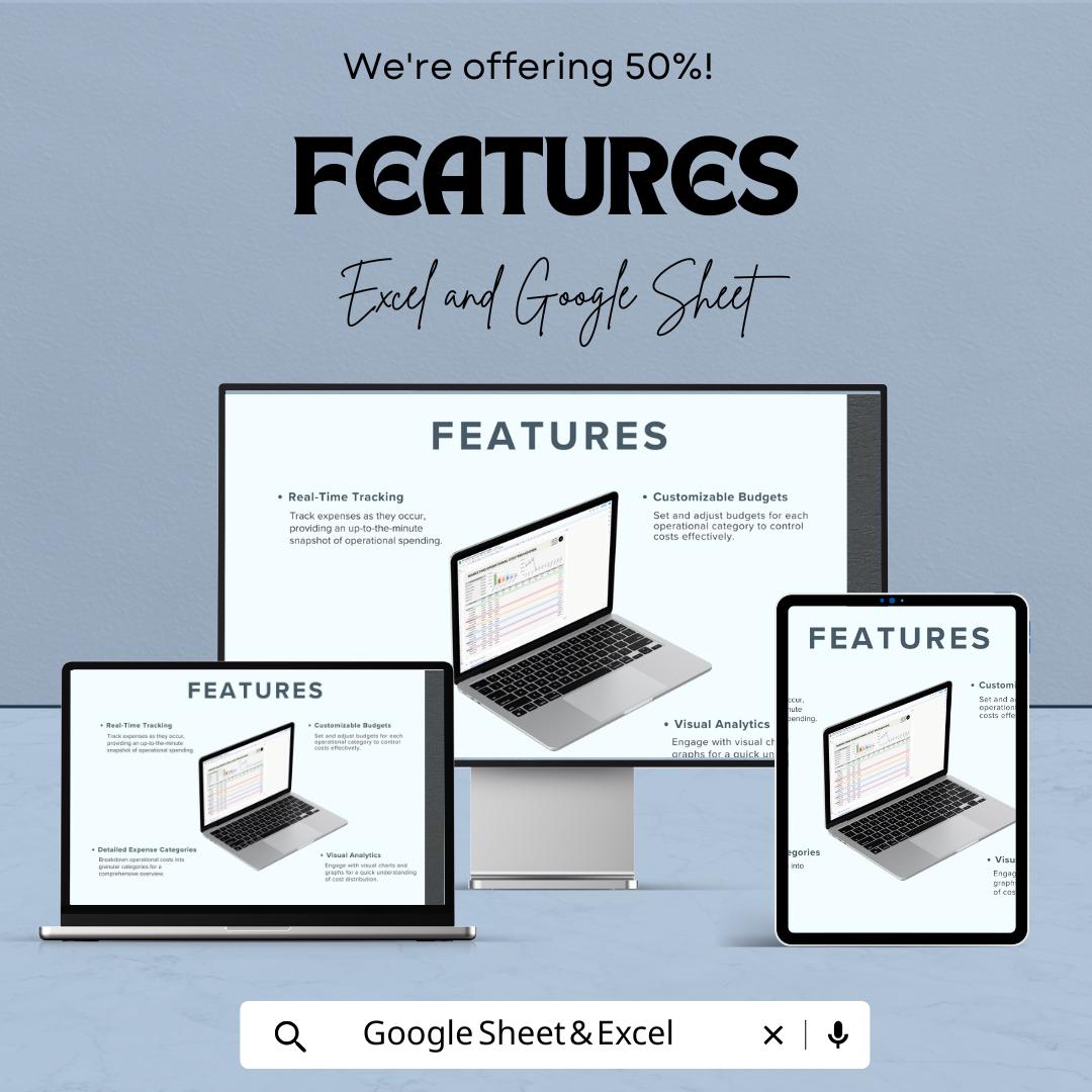 Marketing Sponsorship Revenue Tracker Sheet | Excel and Google Sheets | Budget & ROI Dashboard