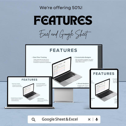 Marketing Sponsorship Revenue Tracker Sheet | Excel and Google Sheets | Budget & ROI Dashboard