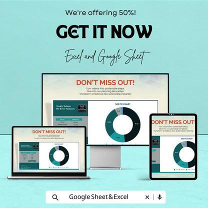 503 Pie Chart Sheet – Excel & Google Sheets Template | Customizable Data Visualization | 50% Off