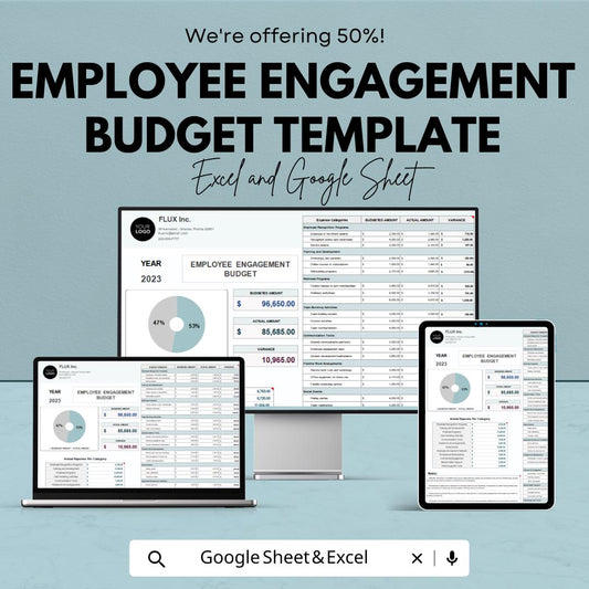 Employee Engagement Budget Template | Excel & Google Sheets | HR Budget Planner | Engagement Expense Tracker | Workforce Planning Tool