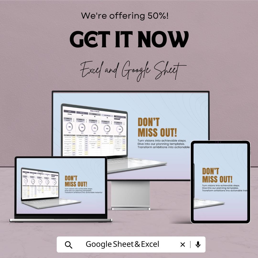 Weekly To Do List Sheet - Google Sheets Template for Task Organization, Prioritize Weekly Tasks, Productivity Tracker, Task Completion Rate