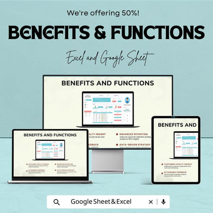 Sales Net Promoter Score Tracker Template | NPS Tracker Spreadsheet | Customer Satisfaction Tracker | Excel and Google Sheet NPS Template |