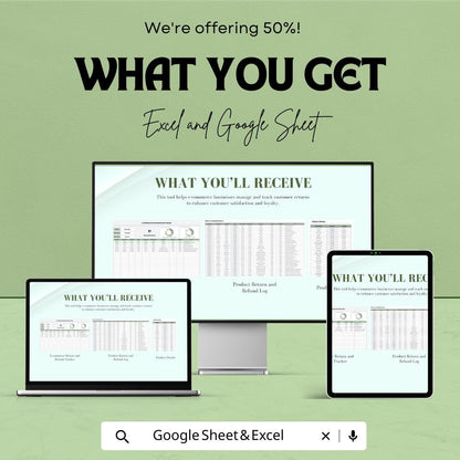 E-Commerce Return and Refund Tracker Sheet – Excel & Google Sheet Template for Hassle-Free Management