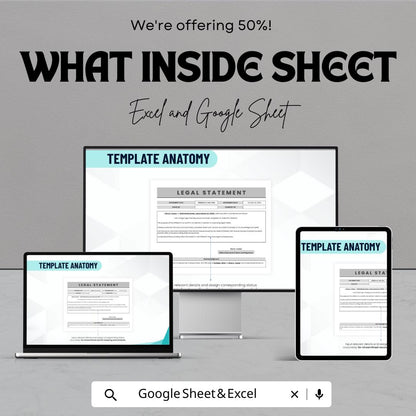 Legal Statement Template | Editable Legal Affidavit Form | Printable Legal Document | Excel & Google Sheet