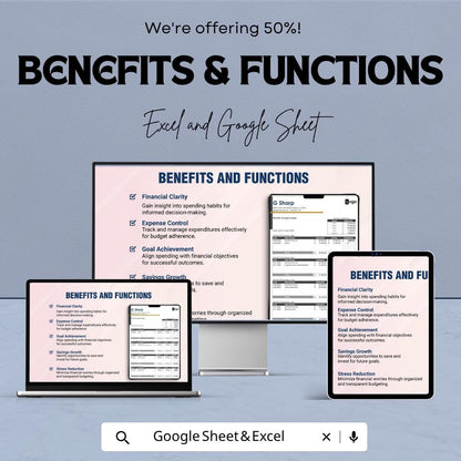 Monthly Budget Ledger Template | Budget Spreadsheet | Expense Tracker Sheet | Personal Finance Planner