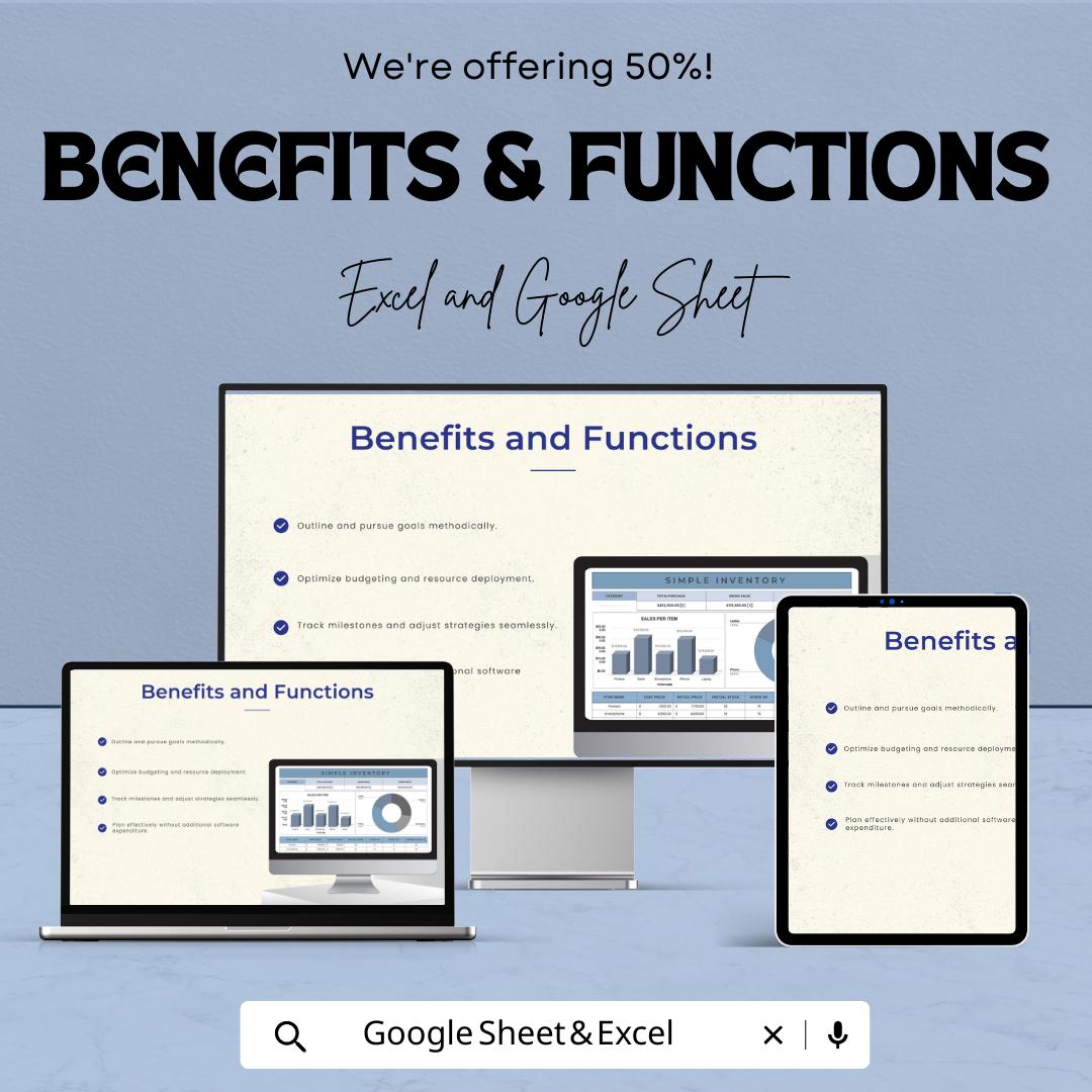 Simple Inventory Template Excel & Google Sheets | Stock Tracker Spreadsheet | Inventory Management Dashboard | Small Business Inventory Log