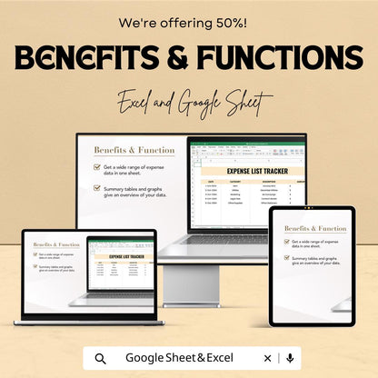 Accrued Expense Tracker Template - Excel & Google Sheets - Business Expense Management - Financial Template - 50% Off