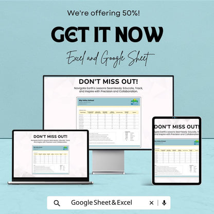 Earth Tracker Template | Teacher Gradebook Spreadsheet | Student Tracker Bundle | Attendance Behavior Lesson Planner
