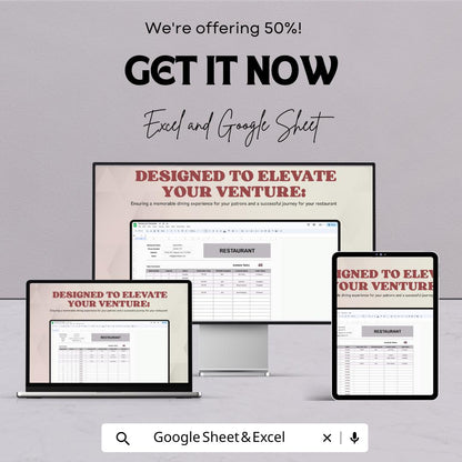 Restaurant Table Management Template | Reservation & Seating Planner | Waitlist Tracker | Restaurant Organizer Sheet