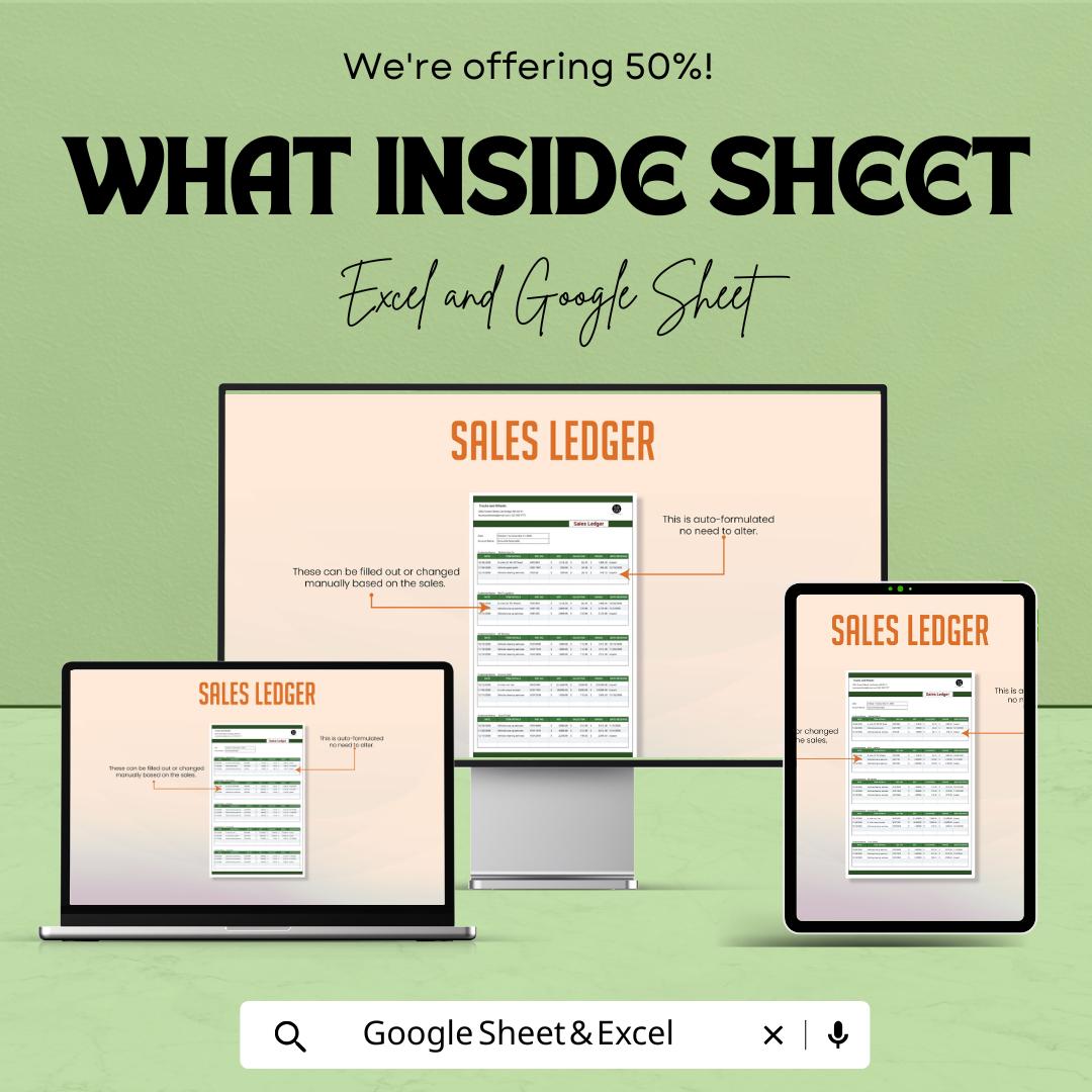 Sales Ledger Sheet – Manage Accounts, Track Transactions, and Financial Data – Sales Ledger Template for Quick Organization