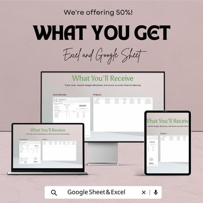 IT Project Cost Estimate Template | Project Budget Planner | Cost Estimation Spreadsheet | IT Budget Tracker | Financial Planning Tool