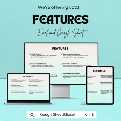Sales Lead Funnel Visualization Template | Excel & Google Sheets | Sales Pipeline Tracker | Lead Management Dashboard | CRM Funnel Chart