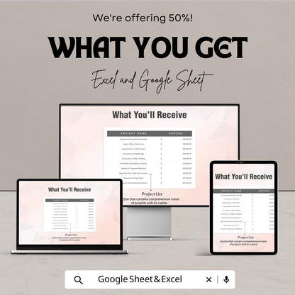 Finance Capital Budgeting Analysis Template | Capital Budget Planner | Investment Analysis Spreadsheet | Financial Planning Tool
