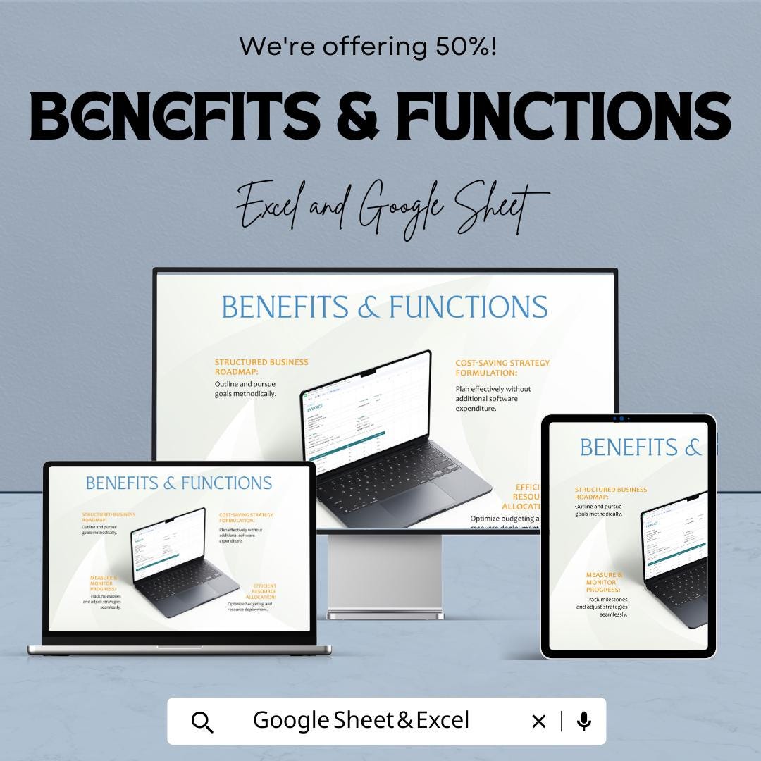 School Supply Order Invoice Sheet | Excel & Google Sheets Template | School Supplies Billing Tracker