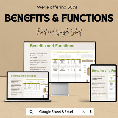 Orientation Session Resource Allocation Sheet HR Template | Onboarding Budget Planner | HR Resource Tracker | Excel & Google Sheets