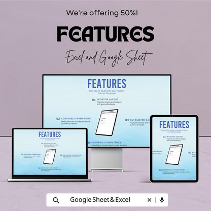 Tracker Format Sheet for Excel and Google Sheets – Budget & Expense Tracker Template | Customizable Format for 2024 | Expense Management