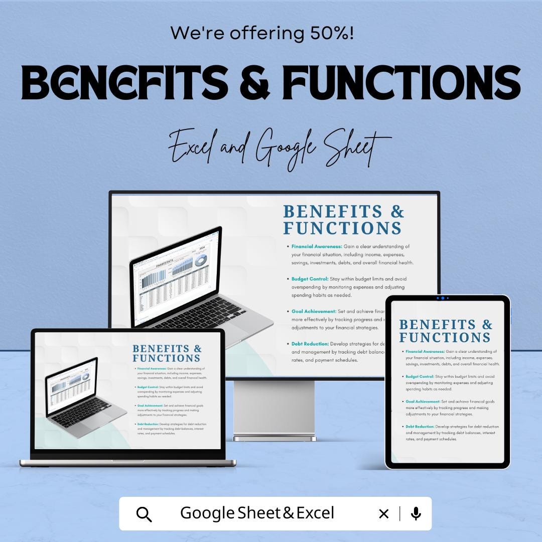 Finance Data Sheet | Google Sheet Template | Financial Analysis and Budget Tracking | Income & Expense Spreadsheet | Monthly Finance Tracker